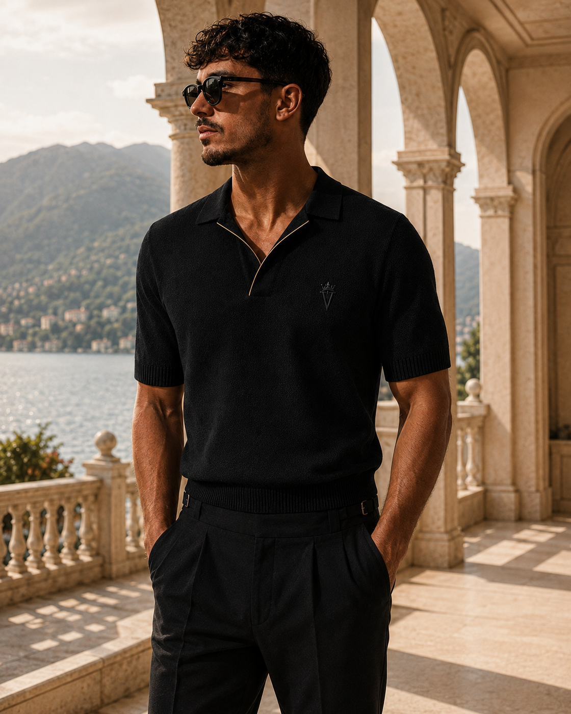 Casa Crown Knit Polo getragen