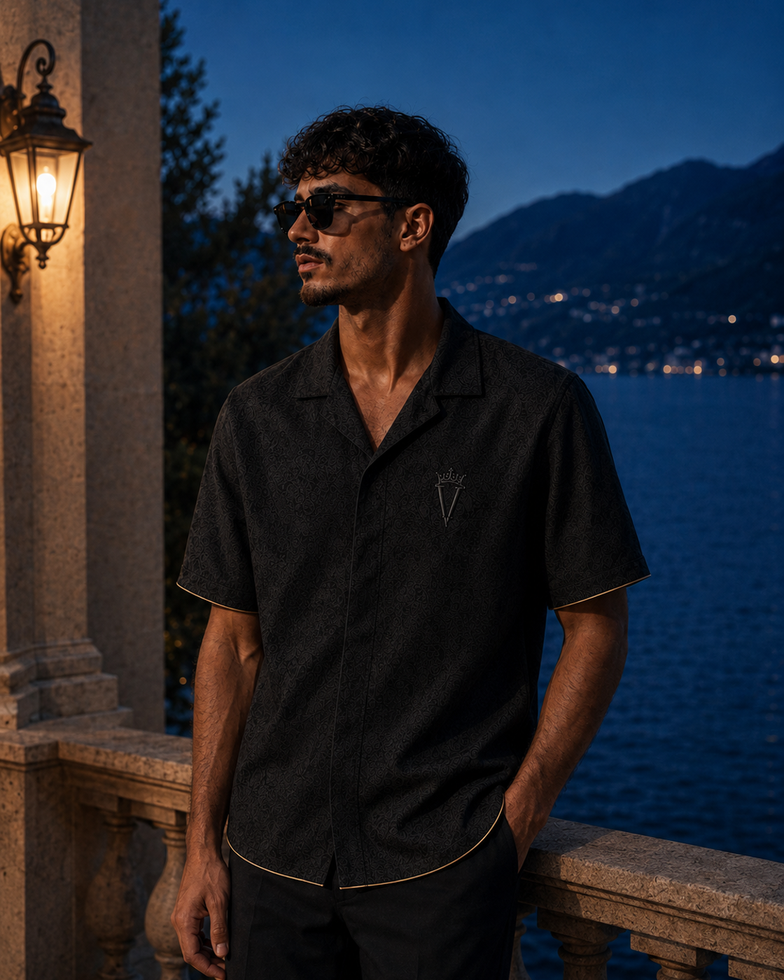 Vellori Resort Shirt Black getragen