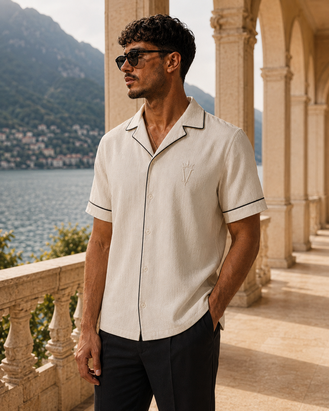 Vellori Resort Shirt Ivory getragen
